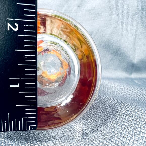 Hand painted Flower Art Glass Vase Fall Leaves Thanksgiving Halloween Home Decor - Picture 5 of 12